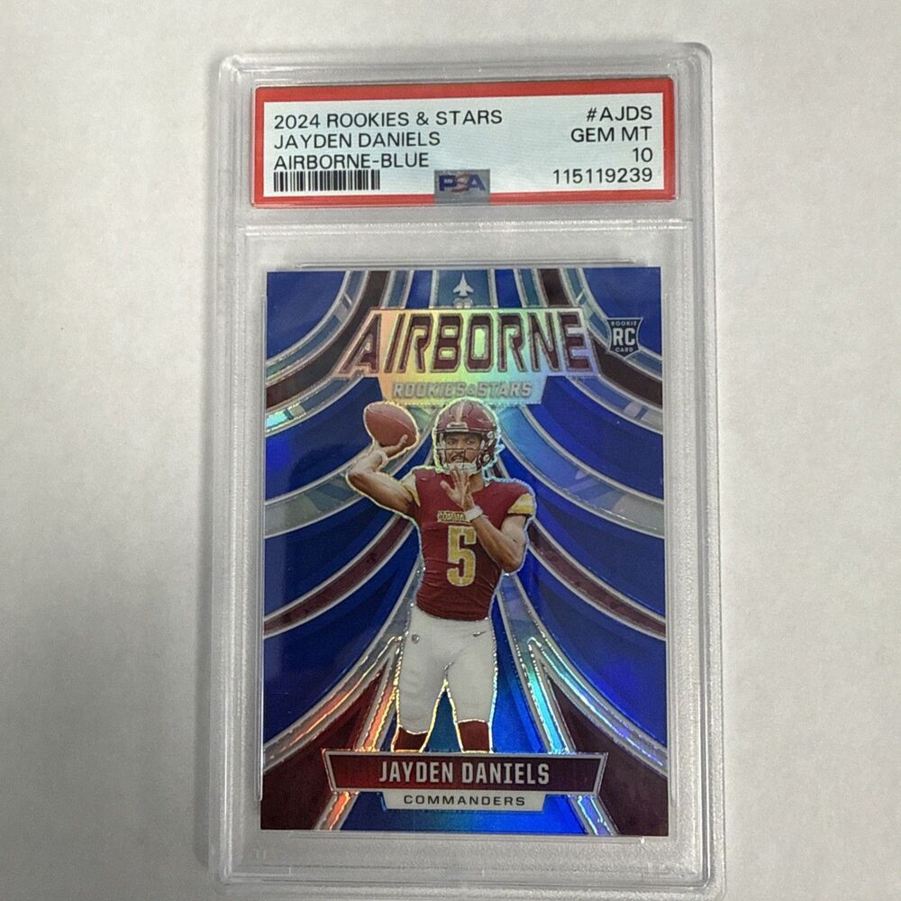 2024 Panini Rookies & Stars - Airborne Jayden Daniels #A-JDS Blue 48/50 (RC)